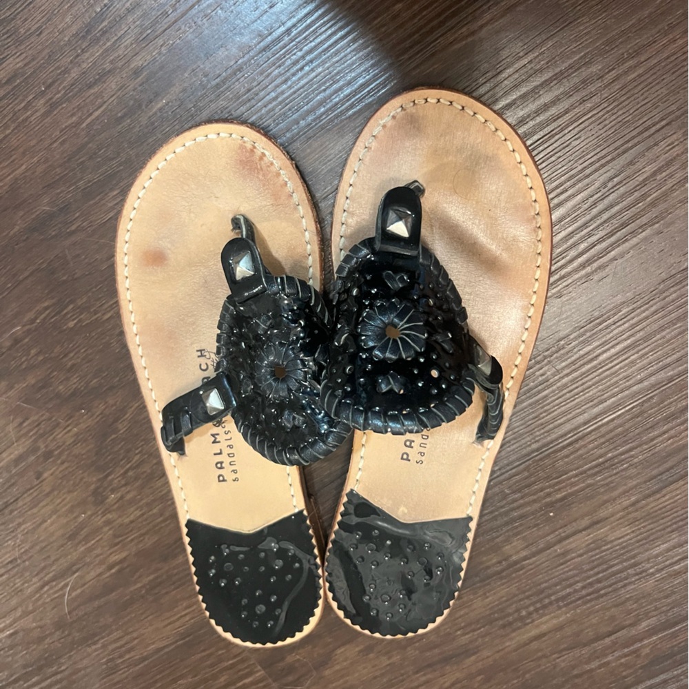 Black Georgica Style Sandals